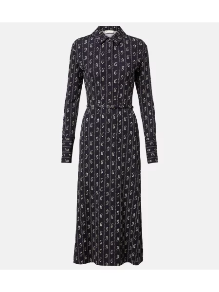 Rochie Tory Burch cu imagine de costum albastru