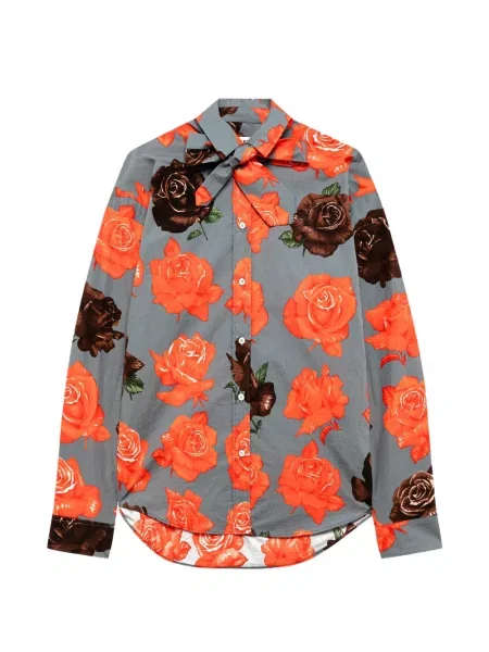 Cămașă Msgm cu model floral cu imagine cu legături gri