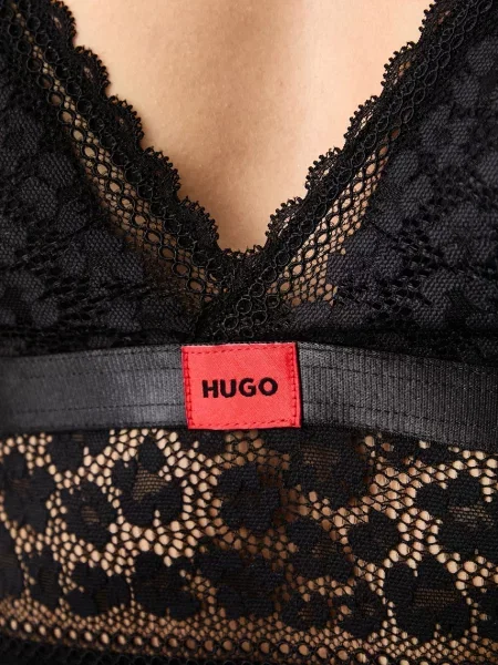HUGO боди дамско SAVANA BODYSUIT P черно