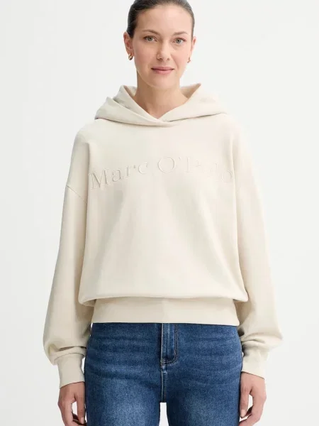 Marc O'Polo hanorac de cu glugă cu imprimeu bej