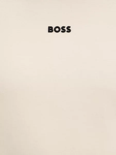 Однотонный свитер Boss Green с капюшоном бежевый
