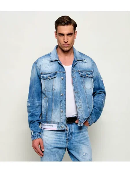 De blugi geacă bomber Over | Oversize fit albastru