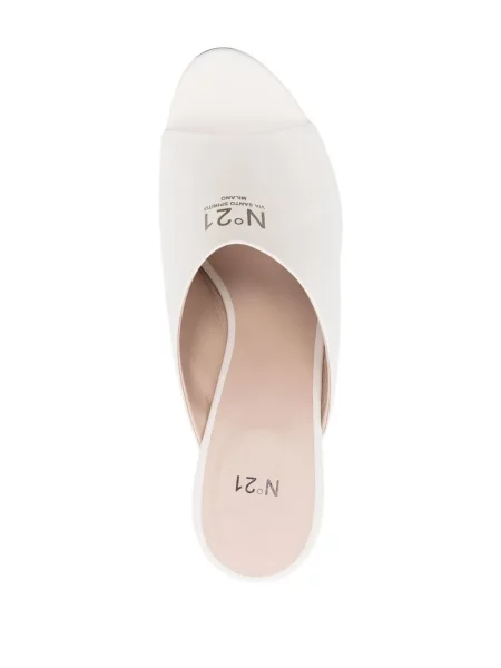 Sandale N°21 din piele cu imagine alb
