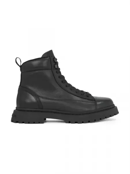 Botine Tommy Jeans cu șireturi din dantelă negru
