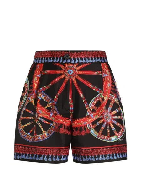 Bermude Dolce & Gabbana de mătase cu imagine negru