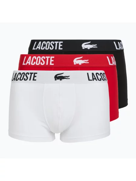 Lacoste férfi boxeralsó elasztánnal csomag fehér