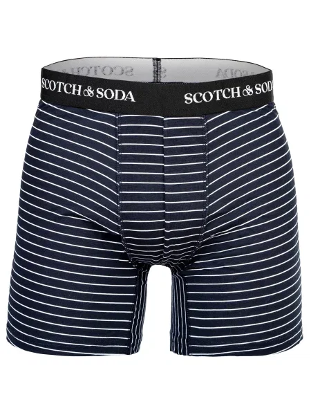 SCOTCH & SODA Boxerky modrá / námornícka modrá / čierna biela