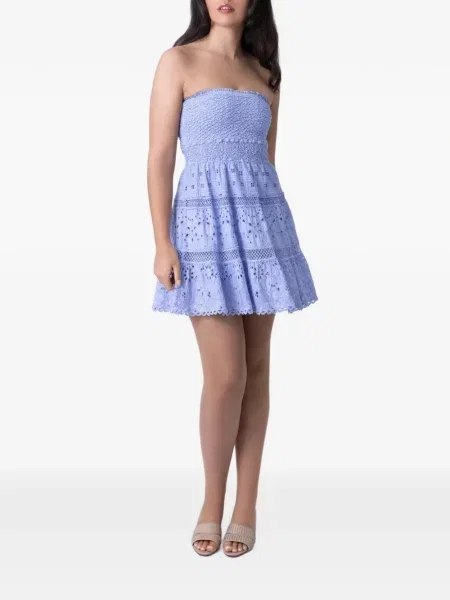 Rochie mini Misha fără bretele albastru