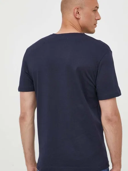 Gant tricou din marin neted albastru