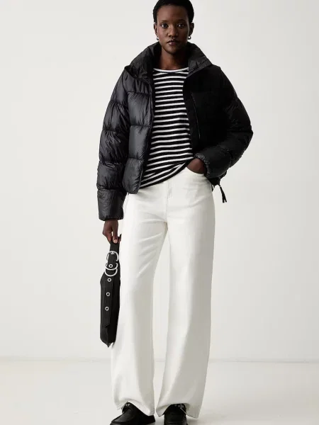 Adidas Originals páperová bunda dámska Essentials Down Puffer čierna