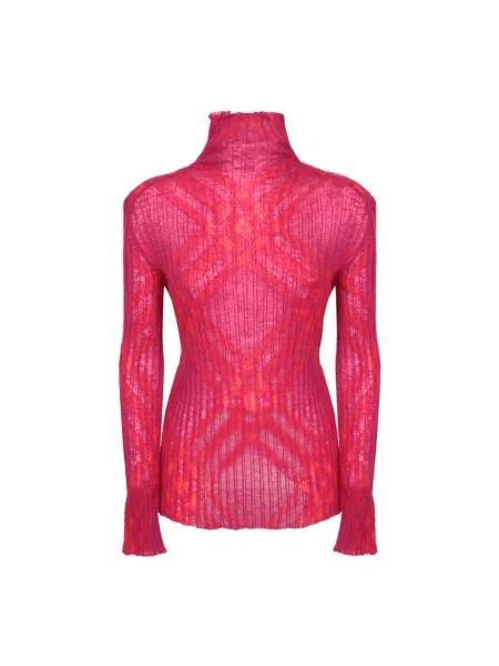 Sweter Burberry wełniany czerwony