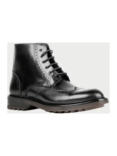 Buty do kostki Exton skórzane czarne