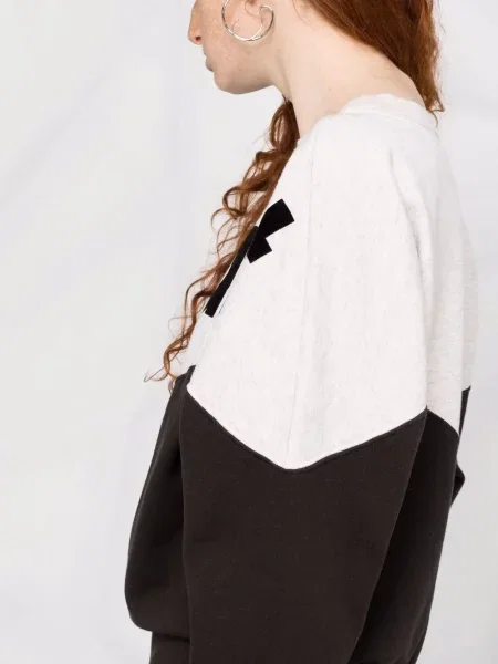 Mikina bez kapuce Isabel Marant Etoile s kulatým výstřihem černá