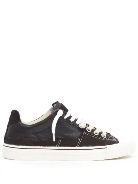 Sneakerși Maison Margiela cu șireturi din dantelă negru
