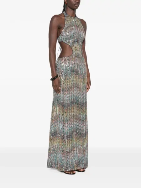 Rochie maxi Missoni cu paiete gri