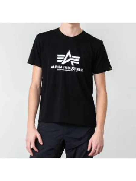 ALPHA INDUSTRIES Tricou / alb negru