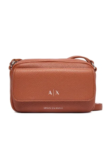 Чанта Armani Exchange оранжево кафяво