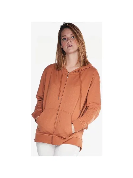 Bluza z kapturem i zamkiem Leone Active Zone w kolorze pomarańczowym L pomarańczowa