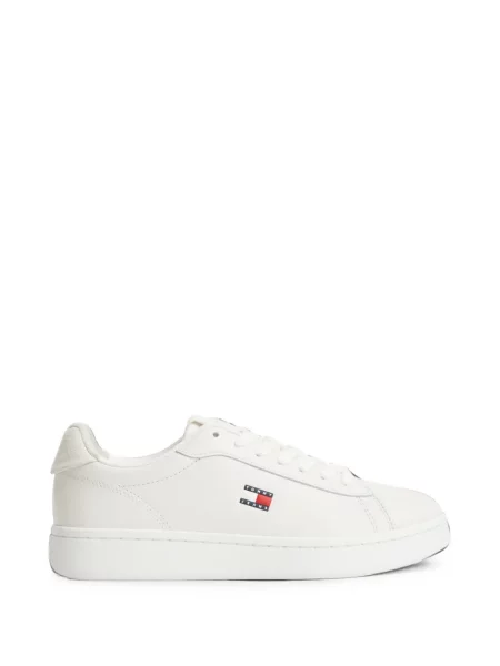 Sneakerși Tommy Hilfiger din piele cu autograf alb