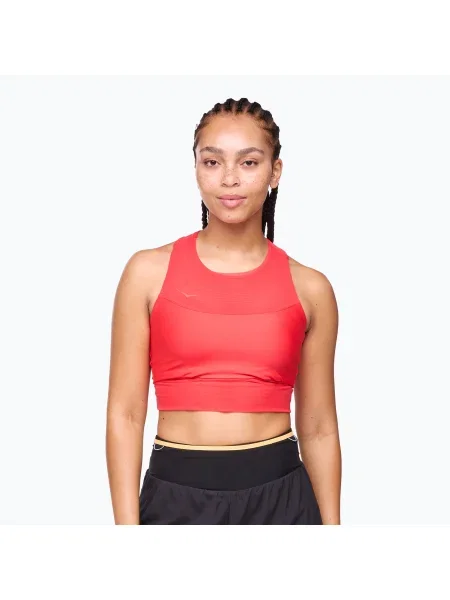 Тренировъчен сутиен HOKA Race Day cerise червено