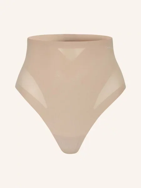 Kalhotky string Calvin Klein se síťovinou béžové