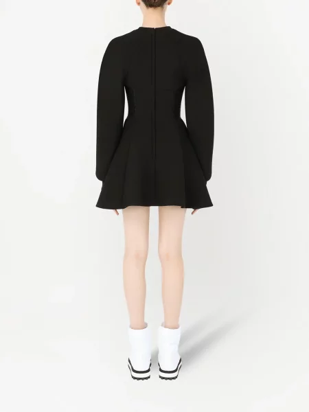 Zvonové oblekové šaty Dolce & Gabbana černé