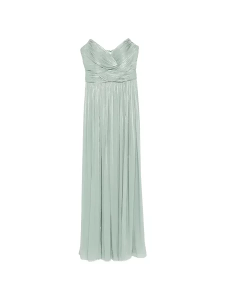 Maxi rochie maxi Costarellos plisată de costum verde