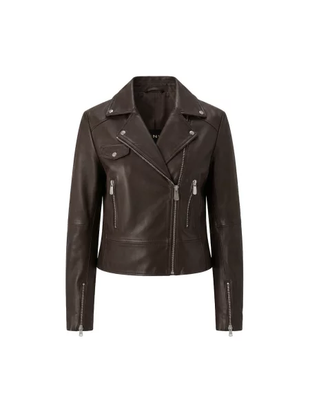 Pinko Geacă de piele New Sensibile maro