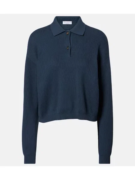 Pulover Brunello Cucinelli albastru