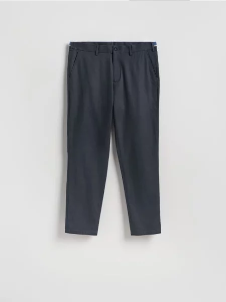 Reserved Spodnie chino slim fit granatowy