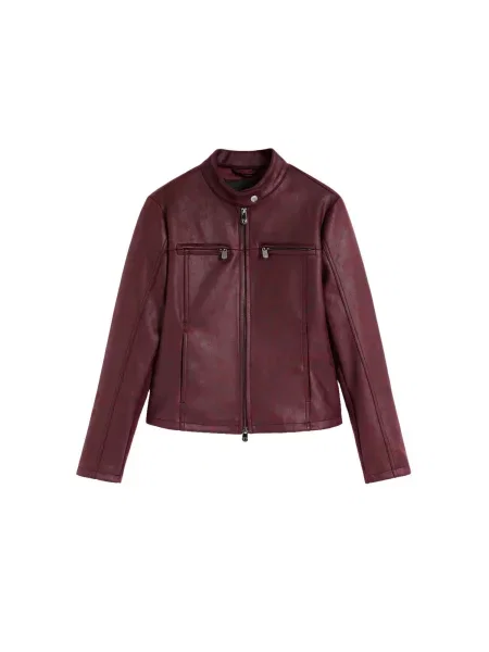 Desigual Geacă de primăvară-toamnă burgundy roșu