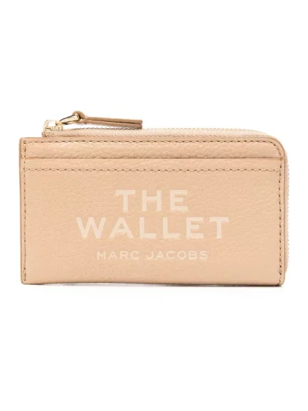 Portfel Marc Jacobs skórzany beżowy