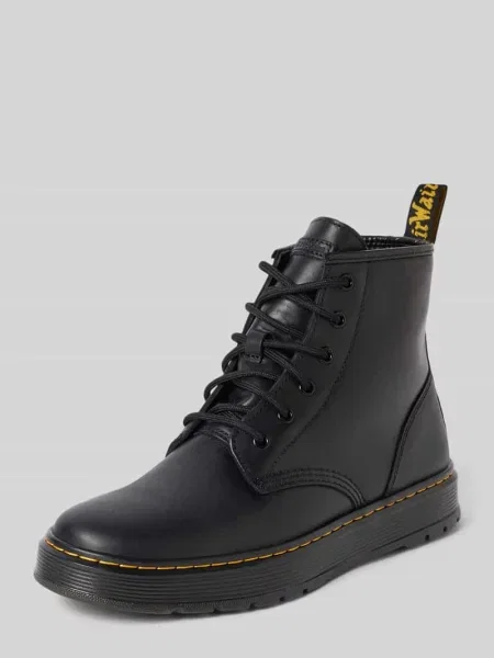 Botki z prawdziwej skóry z naszywką z logo model Brookline Chukka' Dr. Martens czarne