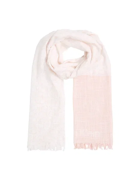 Шал Calvin Klein дамски с десен розово