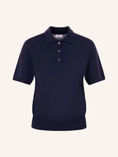 Seidensticker Sweter Koszulka Polo blau granatowa