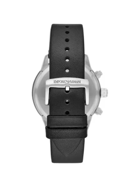 Кожаный часовник Emporio Armani черно