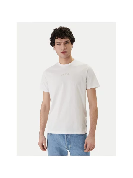 Guess T-Shirt Regular Fit λευκό