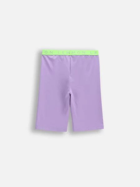 Legginsy sportowe dla dzieci Lemon Explore krótkie fioletowe