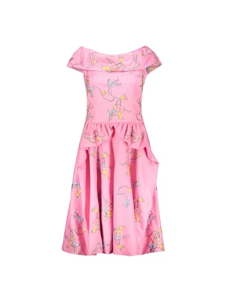 Haftowana sukienka Moschino różowa