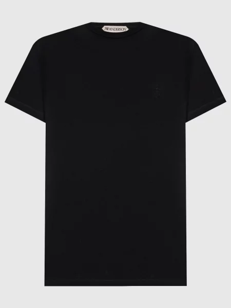 Футболка з вишивкою монограми Jw Anderson чорна