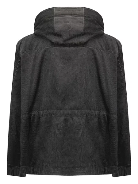Geacă Sacai de catifea cord cu glugă negru
