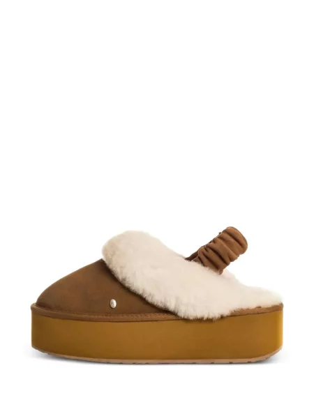Kambarinės šlepetės Birkenstock su atvira nosine ruda