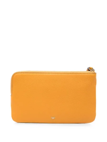Кожено портмоне Anya Hindmarch оранжево
