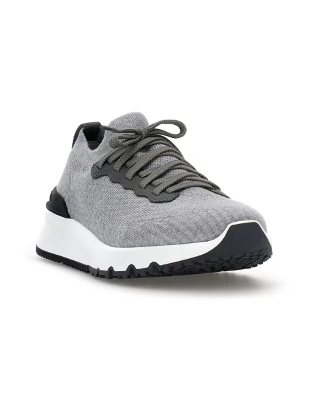 Sneakersy Brunello Cucinelli skórzane szare