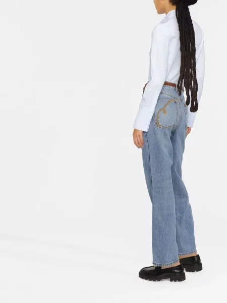 Straight fit džíny Tory Burch modré