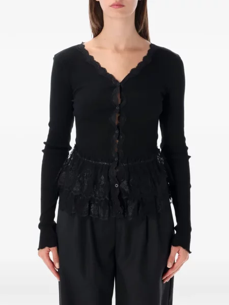 Cardigan Opérasport din dantelă negru