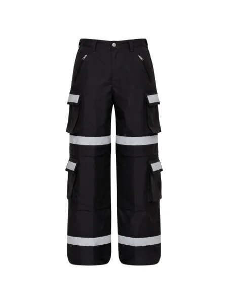 Pantaloni cargo Vetements cu dungi negru