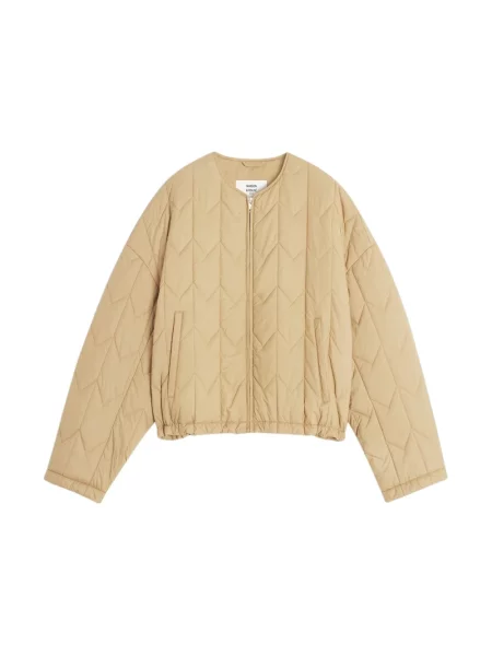 Kurtka Maison Kitsune pikowana brązowa