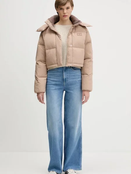 Tommy Jeans geacă de puf bej