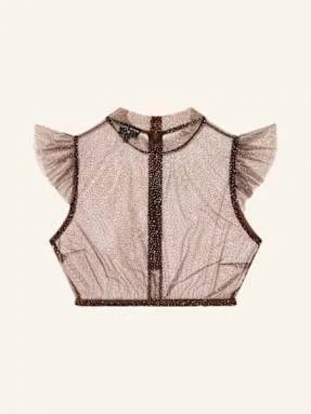 Kinga Mathe Bluzka Bawarska Heiki Z Błyszczącą Przędzą braun